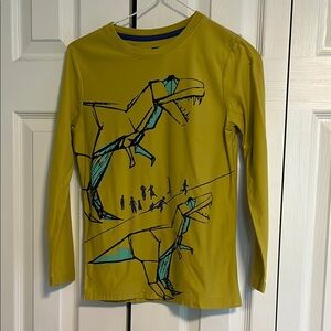 Tea Collection Pear and Blue Long Sleeve Dinosaur Tee